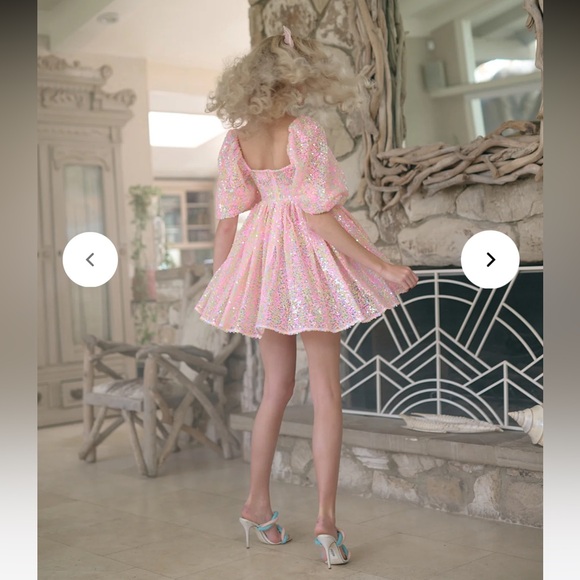 Selkie rainbow sparkle puff dress - Picture 2 of 10